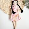 szmaciana laleczka w sukience bawełniana szyta lalka