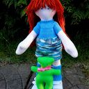 Lalka szmaciana samodzielnie stojąca i siedząca - Jagoda