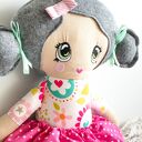 Rojberka Monia 46 cm - ręcznie szyta szmacianka dla dziewczynki