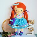 Lala Kasia 40 cm z ubrankami - handmade i bezpieczna dla dziewczynki