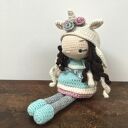 Lalka jednorożec Maskotka przytulanka szydełkowa