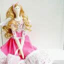 Anioł Tilda w stylu vintage - prezent komunijny 50 cm