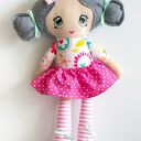 Rojberka Monia 46 cm - ręcznie szyta szmacianka dla dziewczynki