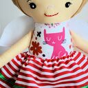 Aniołek stróż Ewunia 35 cm - lalka handmade na chrzest i roczek