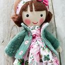 Malowana lala Oliwka - ręcznie robiona przytulanka 40 cm