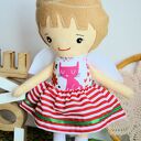 Aniołek stróż Ewunia 35 cm - lalka handmade na chrzest i roczek