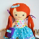 Lala Kasia 40 cm z ubrankami - handmade i bezpieczna dla dziewczynki