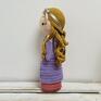 fioletowe lalki szydełkowa maskotka księżniczka handmade