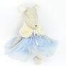 pomysł na upominek świąteczny szare sarenka w błękitnej sukience lalka święta