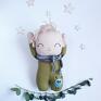 niebieskie lalka elf mały, leśny i niezwykle przyjazny skrzacik nieśmiałek - piękna bobas