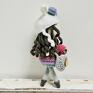 lalka handmade jednorożec w czapce z misiem w torebce ręcznie robiona