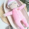 różowe miękka śpioszek prezent śpiąca pluszowa lalka