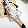 handmade bawełniana szmaciana laleczka w kwiecistej lalka warkocze