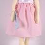 lalki: Pollyanna w różowej wizytowej sukni - szmaciana