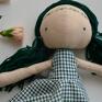 szmacianka lalki zielone szyta laleczka personalizowana
