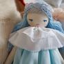 niebieskie eko personalizowana lalka szmaciana #223 księżniczka