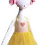 różowe tutu słoneczna nola - lalka z sercem, baletowa serce