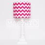 25x25x22cm abażur zygzak dark pink abażurek chevron