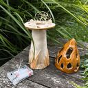 Lampa ceramiczna Smardz - ręcznie wykonana lampka nastrojowa