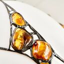 Lampa na biurko z bursztynem bałtyckim 75g - Prato