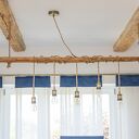 Drewniana lampa wiszaca