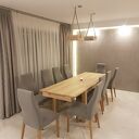 Drewniana LAMPA Na LINIE - sufitowa wisząca nad stół nad wyspę do salonu biura sypialni