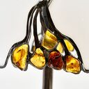 Ręcznie robiona lampa na biurko z bursztynem bałtyckim 65 g - Assisi (Tiffany)