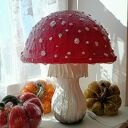 Lampka nocna muchomorek - ręcznie wykonana lampa LED