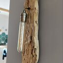 Dwa kinkiety drewniane loftowe - lampa ścienna E27