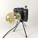 Lampka z aparatu fotograficznego - retro dekoracja vintage do biurka i na prezent