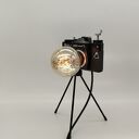 Lampka z aparatu fotograficznego - retro biurkowa, oryginalny prezent dla fotografki