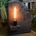 Lampa z plastra drewna loft japandi wabi - sabi /3/