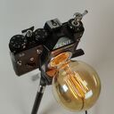 Lampka retro z aparatu fotograficznego - oryginalny prezent dla fotografa i fotografki
