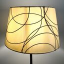 Lampa podłogowa hand made Loft - drewno, metal i klosz z recyclingu