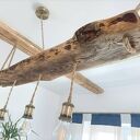 Drewniana lampa wisząca z drewna z morza