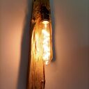 Dwa kinkiety drewniane loftowe - lampa ścienna E27