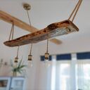 Drewniana lampa wisząca z drewna z morza