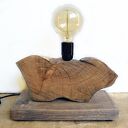 Lampa z plastra drewna loft japandi wabi - sabi /2/