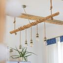 Drewniana lampa wiszaca