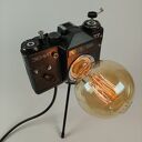 Lampka z aparatu fotograficznego - retro dekoracja vintage do biurka i na prezent
