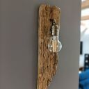 Dwa kinkiety drewniane loftowe - lampa ścienna E27