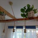 Drewniana lampa wisząca z drewna z morza