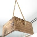 Drewniana LAMPA Na LINIE - sufitowa wisząca nad stół nad wyspę do salonu biura sypialni