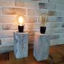 Lampa loft - drewno z oswietlenie recykling