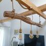 lampa rustikalna loftowa drewniana wiszącą