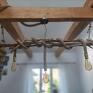 wiszącą - lampa drewniana loftowa