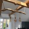 Drewniana wiszącą - loftowa lampa