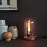 Szklana nastrojowa lampa stojąca - industrialna edison minimalistyczna