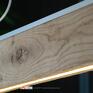stare drewno brązowe lampa o długości: 120 cm z satynową listwą, świecąca w dół. z odzysku