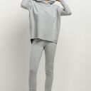 Spodnie dresowe legginsy T382, jasnoszare